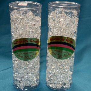 Clear Acrylic Nuggets Ice Rocks Cubes for Decor 200 Nuggets Class Act Studio